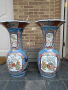 style Pair Imari vases in porcelain, Japan 1880