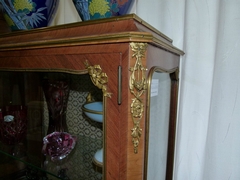 Transition style Displaycabinet very high quality Napoleon3 in differents woods and mounred bronzes, France 1880