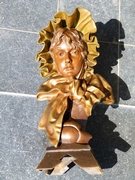 Art-nouveau style Sculpture of young lady signed Méllili in patinated bronze with foundry stamp, France 1890
