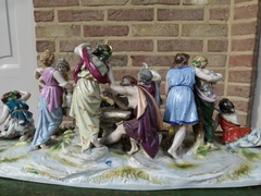 Belle epoque style Group with 12 people of the harvest in Rudolstadt,porcelain, Germany 1940