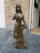 Belle epoque style Sculpture of a gipsy lady 