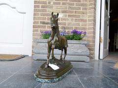 style Bronze Sculpture of a horse in patinated bronze, France,J.Bennes 1880