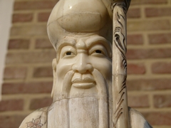 Chinese style Sculpture of Shou lao in carved bone, China 1930