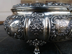 Dutch style Solid silver Box in 835 silver, The Netherlands 1920