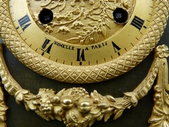 Empire style Clock in gilded and patinated bronze, France,Jumelle à Paris 1815