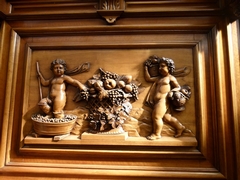 Huge Henry Deux style cabinet in carved wallnut, France 1880