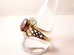 style Lady,s ring  in yellow and white gold 9kt and briljant 3.5gr