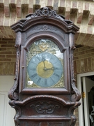 Liége Regénce  style Grandfather clock  in carved oak, Belgium,Liége 1880