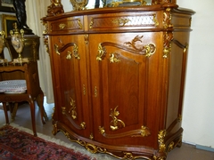 Louis 15 style Cabinet in carved and gilded wallnut, Austria 1890