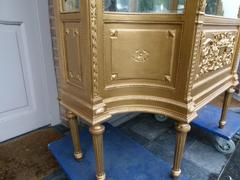 Louis 16 style Displaycabinet vitrine in gilded wood, France 1890