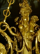Louis 16 style Gilded bronze lamp with putto,s in gilded bronze, France 1880