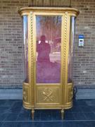 Louis 16 style Gilded displaycabinet vitrine in gilded wood, France 1890