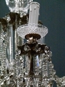 Louis 16 style Lamp in silverplated bronze and crystal, France 1930