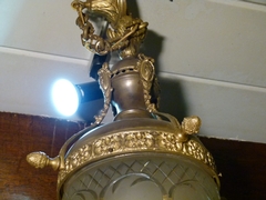 Louis 16 style Lamp in bronze and glass, Belgium 1920