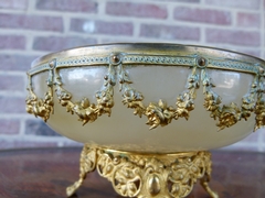 Louis 16 style Small centerpiece in onyx and gilt brass, France 1900