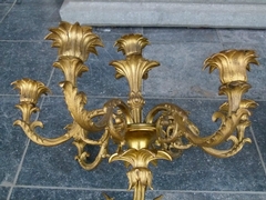 Louis Philippe style Pair appliques in gilded bronze, France 1870