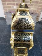 Napoleon III style Boulle Cartel with tortoiseshell in gilded bronze and marqueterie, France 1870