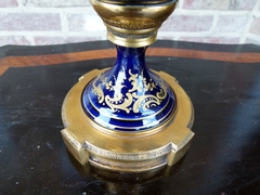 Napoleon III style Brule parfum in porcelain and gilded bronze, France,Sévres and stamped chateau des longpres 1880