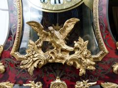 Napoleon III style Cartel with turtoiseshell inlay in gilded bronze and Boulle marquetry, France 1880