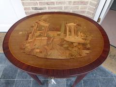 Napoleon III,in the manner of Topino style Marqueterie table in satinwood and different woods, France 1880