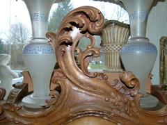 Rokoko style Displaycabinet vitrine in carved wallnut, Germany 1880
