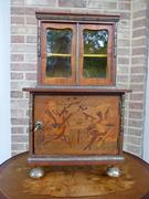 Russian Louis 16 style Very rare miniatur inlay cabinet in satinwood and bronze, Russia with inventory sticker of the castle 1780