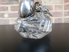 style Sugar pot in the model of a swan in silver 835 and crystal, Germany 1920