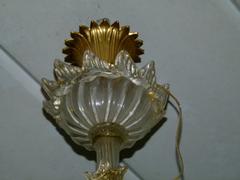 Venitian style Murano chandelier with 6 lights in glass, Italy 1930
