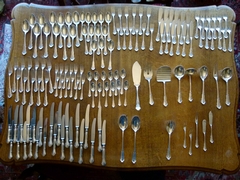 Louis 15 style Cutleryset 137 pieces in 800 solid silver, Germany 1920