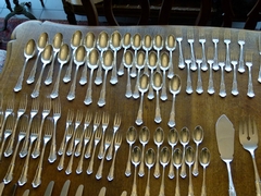 Louis 15 style Cutleryset 137 pieces in 800 solid silver, Germany 1920