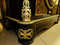 Napoleon 3 style Boulle 1-door cabinet, France 1860