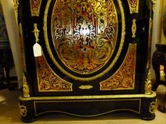 Napoleon 3 style Boulle 1-door cabinet, France 1860
