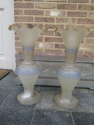 style Pair vases in opaline, France 1880