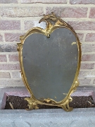 Art-nouveau style mirror  in gilded bronze, France 1900