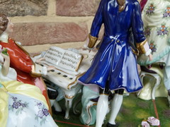 Bell epoque style German Scheibe Alsbach porcelain group of a musical, Germany 1930
