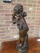 Belle epoque, style Sculpture of a putto in patinated bronze, France 1880,unsigned probaply Moreau