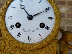 Charles X restauration style Pendule clock 