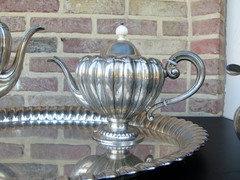 style Coffee and teaset signed E.Isler in 800 silver, Suisse 1870