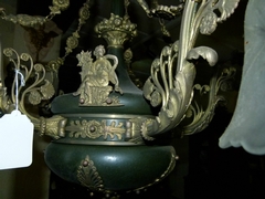 Empire style Lamp in gilded and patinated bronze, France 1920