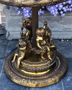 style Floor lamp with putti,s maison Jansen in gilded bronze, France 1920