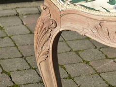 Louis 15 style Bench  in carved beech, Belgium 1900