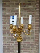 Louis 15 style Floorlamp in gilded and patinated bronze , France 1880