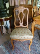 Louis 15 style Highly carved table and 6 chairs in carved oak, Belgium,Liége 1940