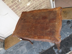 Louis 15 style Small Liége table in carved oak, Belgium 1900