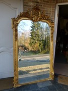 Louis 16 style Gilded mirror in wood and plaster, France 1880