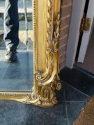 Louis 16 style Gilded mirror in wood and plaster, France 1880