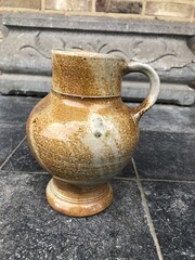 Medieval style Small jar in stonewre, Belgium ,Raeren 1700