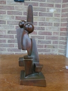 Modern style Sculpture by J.M. Lheureux in patinated bronze, Belgium,Liége dated 1996