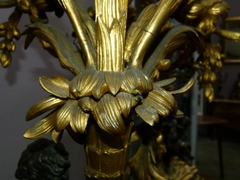 Napoleon 3 style A large pair of gilded and patinated bronze candelabra by H.Picard in bronze, France 1870