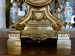 Napoleon 3 style clock in gilded bronze, France 1870